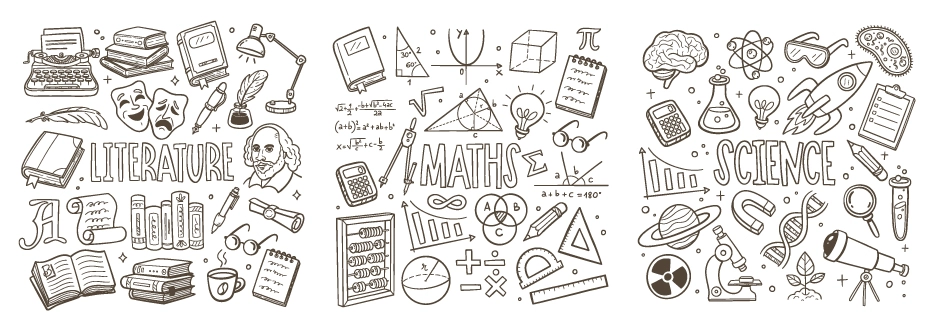 Doodles para cada asignatura